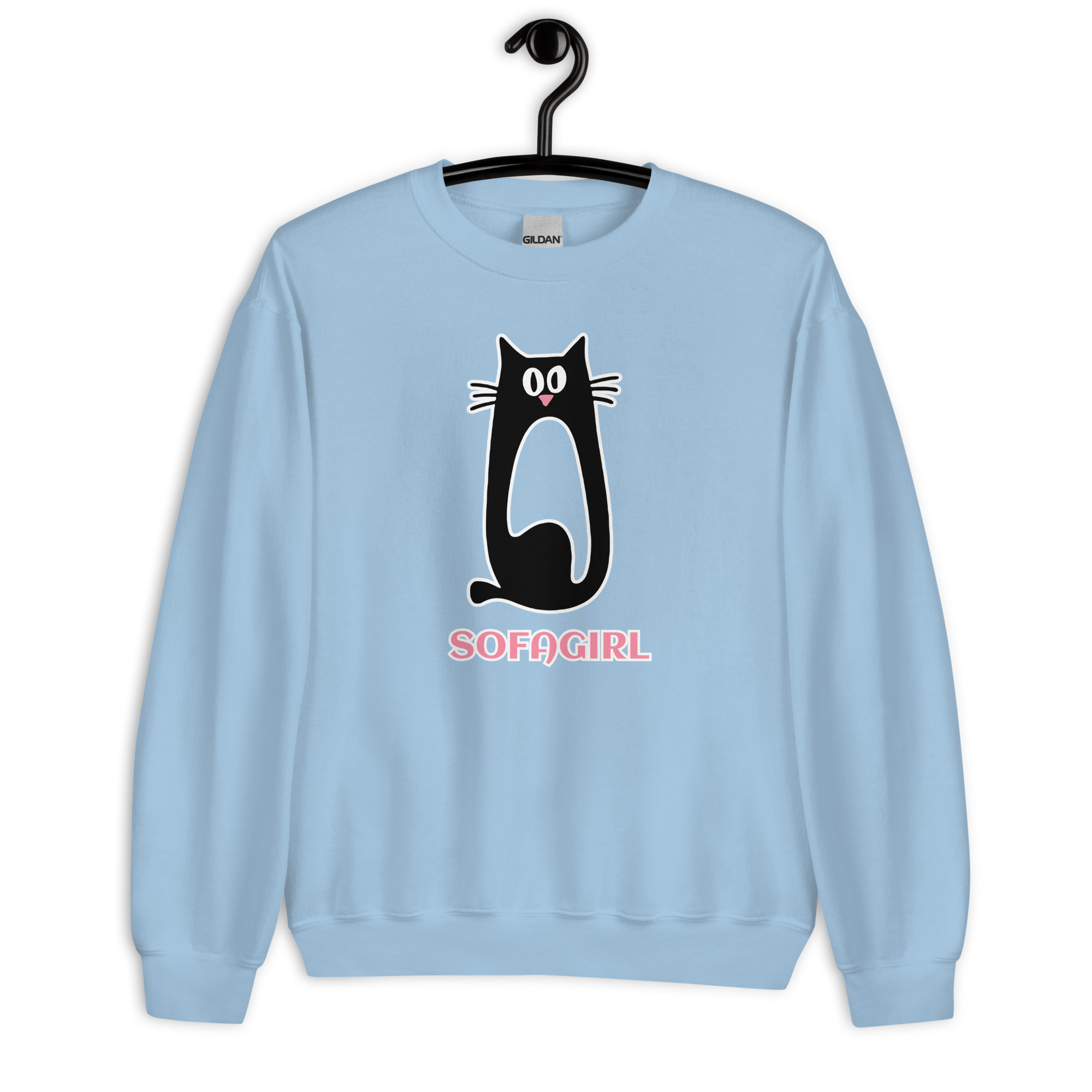 Sofagirl Cat Sweatshirt – Cozy Cat Lover Gift for Women – Cute Lounge Wear – Comfort Aesthetic Pullover