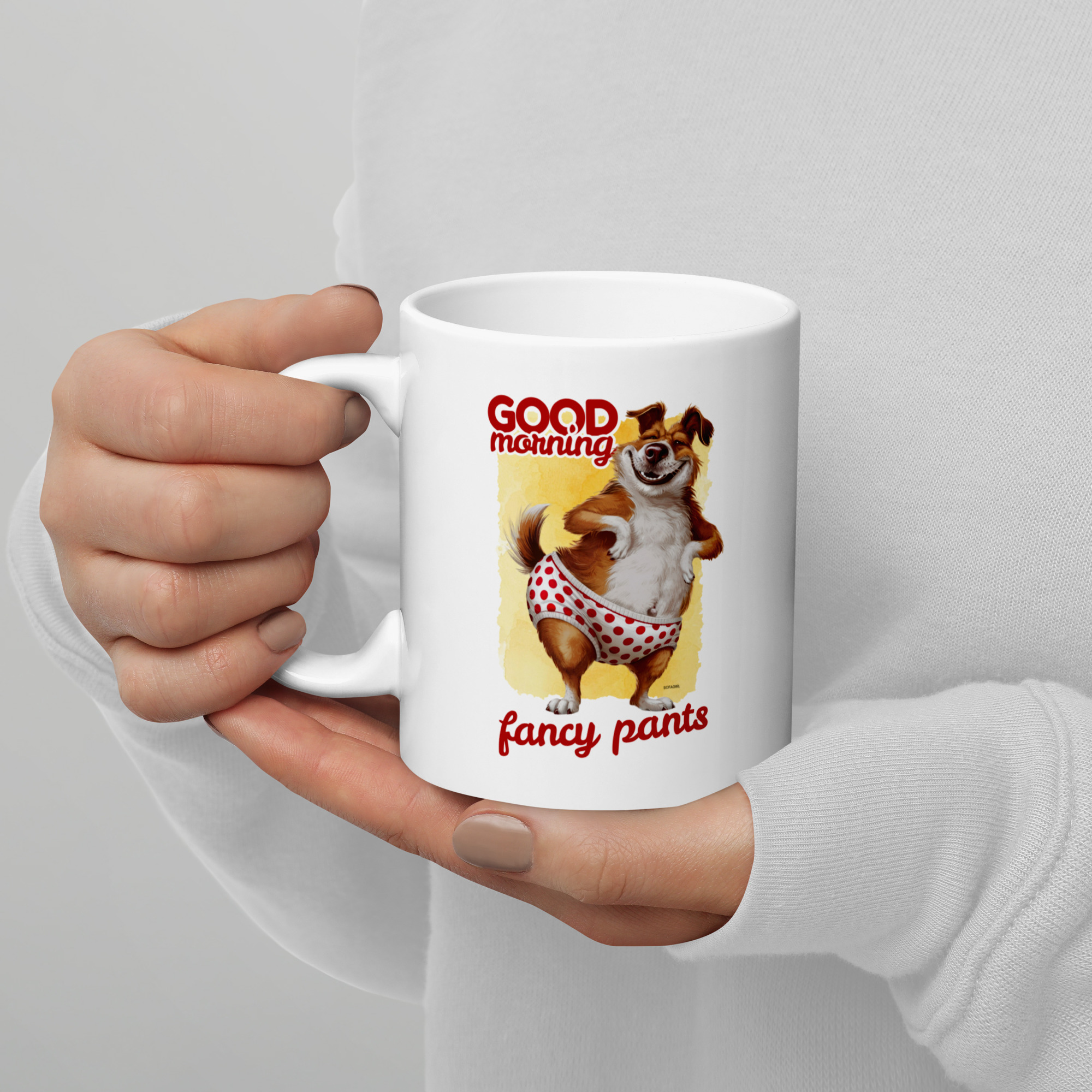 Good Morning Fancy Pants Funny Dog Coffee Mug Cute Coffee Mug for Dog Lovers - Image 2
