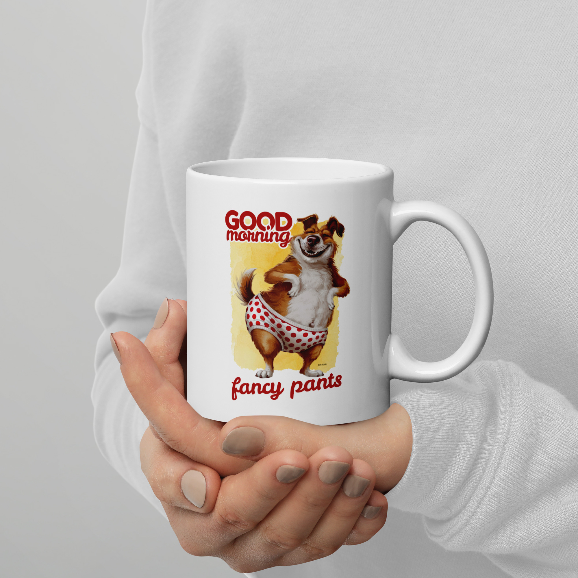 Good Morning Fancy Pants Funny Dog Coffee Mug Cute Coffee Mug for Dog Lovers - Image 3