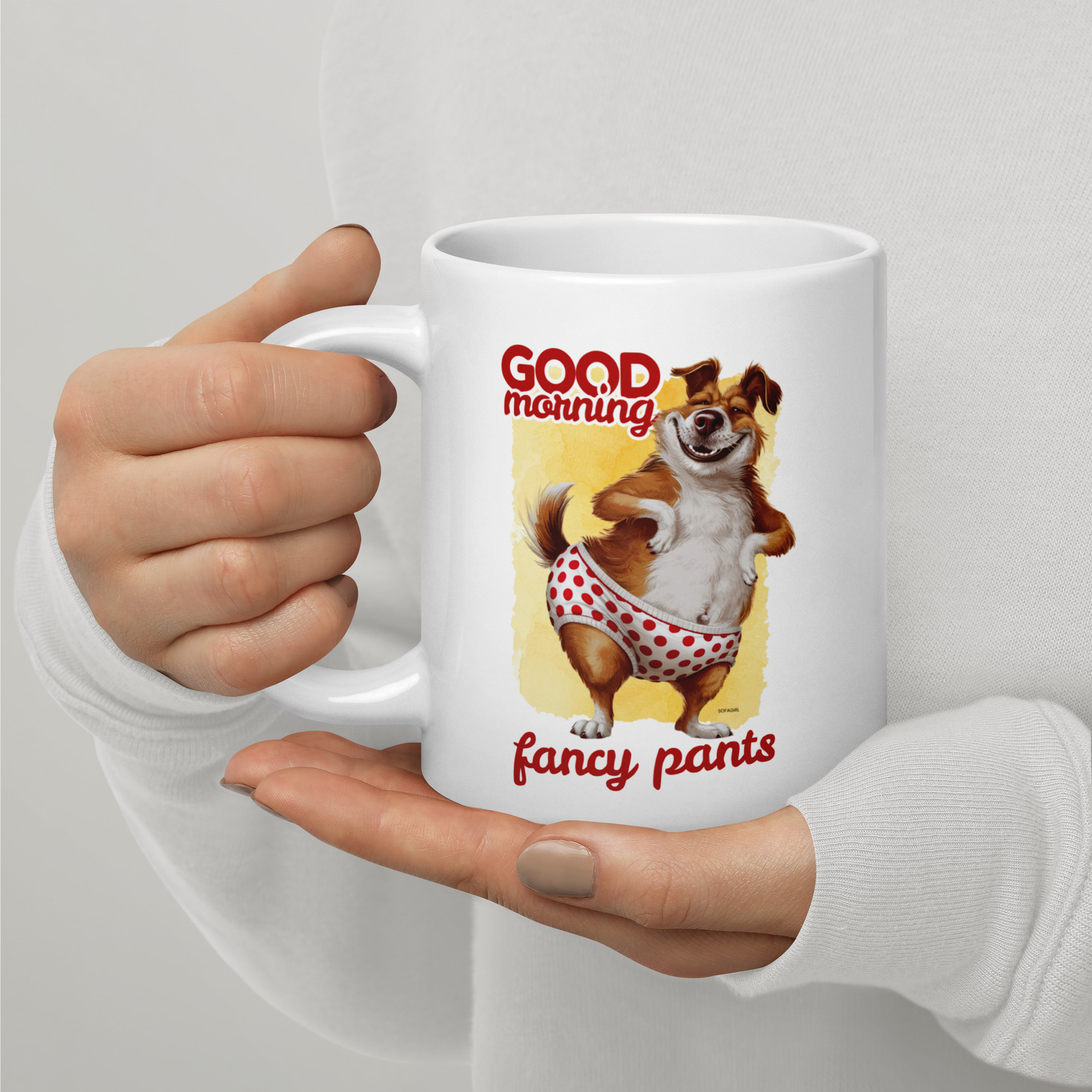 Good Morning Fancy Pants Funny Dog Coffee Mug Cute Coffee Mug for Dog Lovers - Image 6